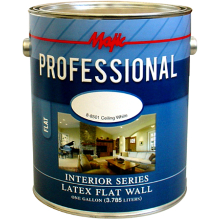 MAJIC PAINTS 8-8501 WALL PAINT GAL CEILING WHITE FLAT LATEX 2430966